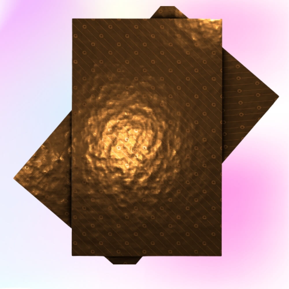Brown metal foil candy pads