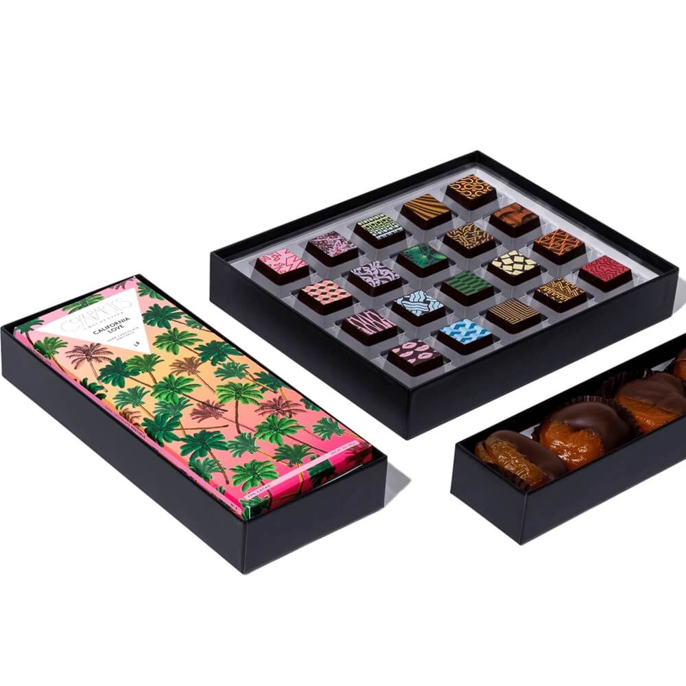 empty chocolate boxes with inserts