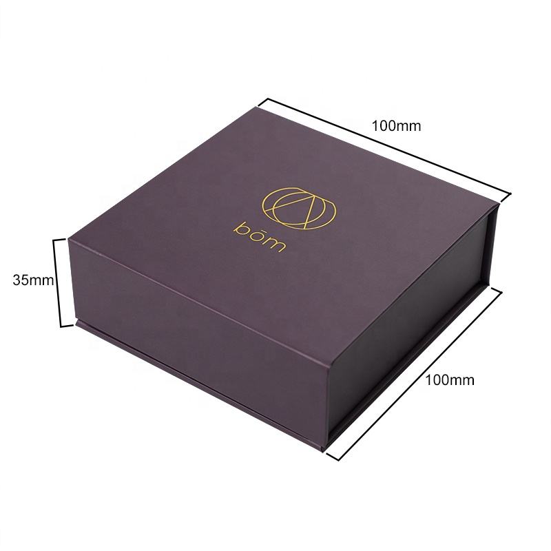 Brown hot stamping LOGO customized 4-pack empty truffle boxes with inserts
